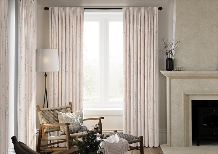 Willow Field, Pastel Pink - Made to Measure Curtains - Image 3